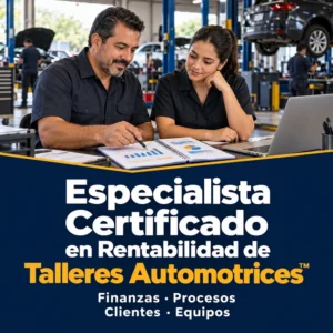 Especialista Certificado en Rentabilidad de Talleres Automotrices™: formación en finanzas, procesos, clientes y equipos