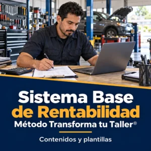 Sistema Base de Rentabilidad con el Método Transforma tu Taller®: contenidos y plantillas para mejorar la gestión