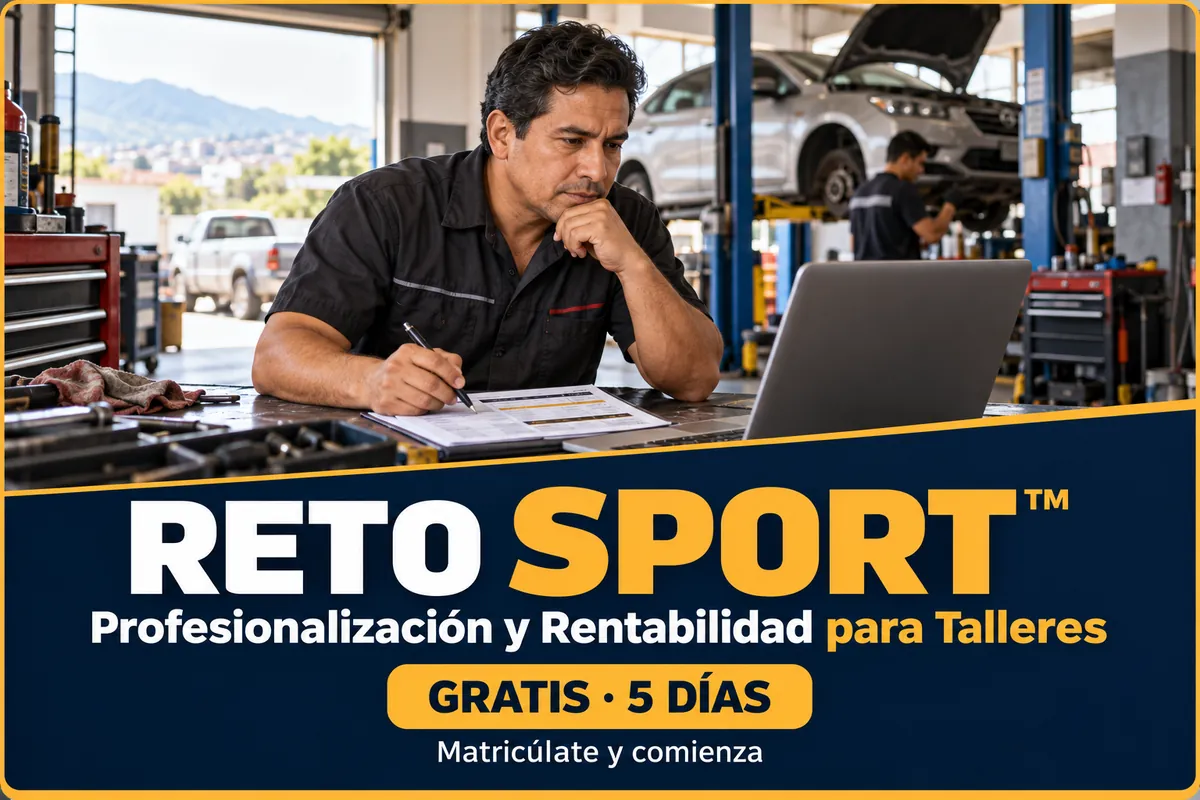 Reto SPORT™: entrenamiento gratuito de cinco días para profesionalizar y mejorar la rentabilidad del taller automotriz